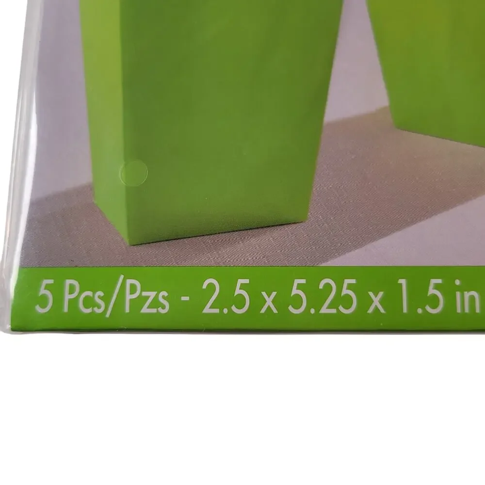 20 Green Treat Boxes for Popcorn, Candy, Party Favors - 4 Packs of 5, Birthday